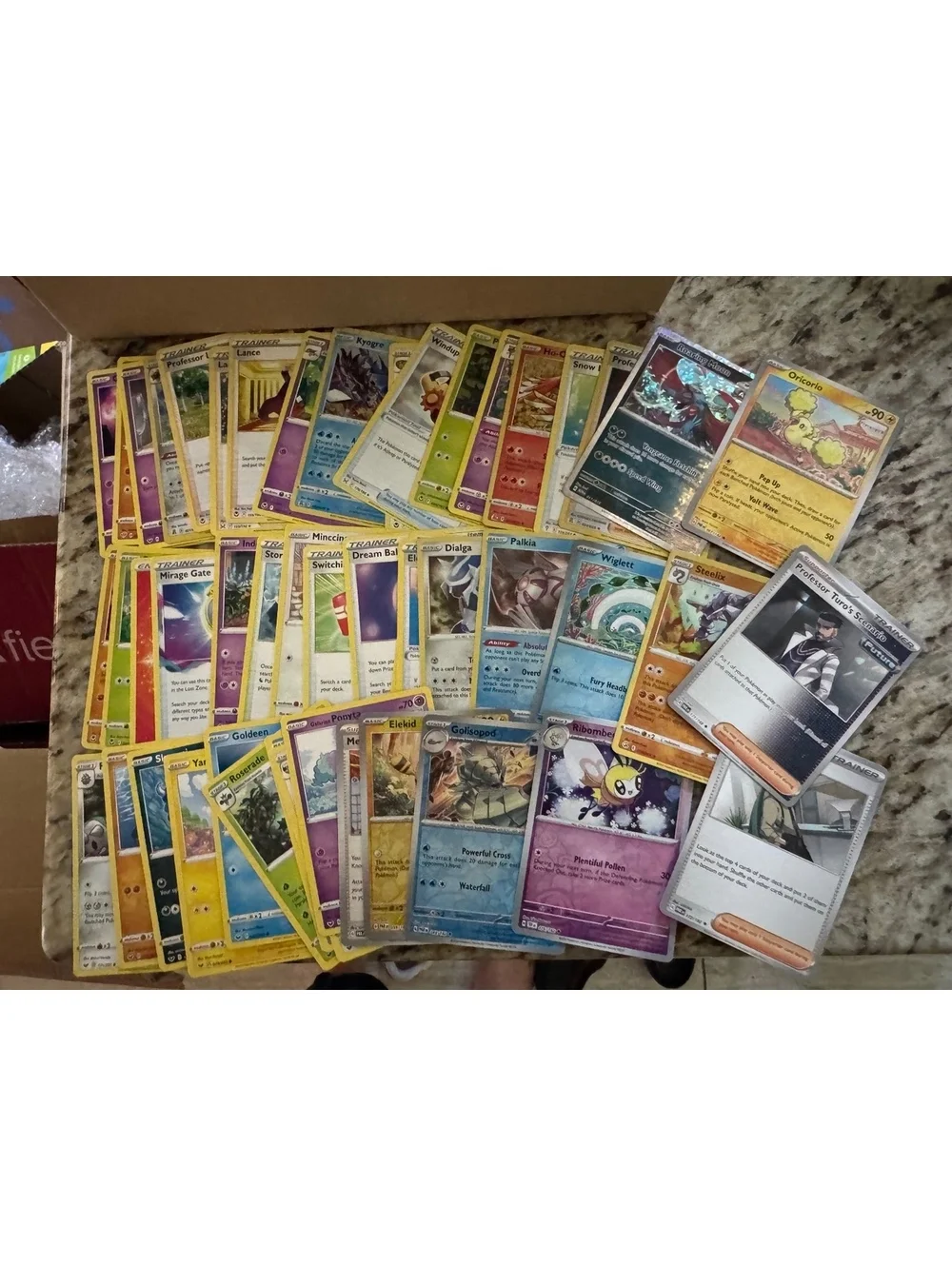 Lot of 40+ pokemon cards storage unit find